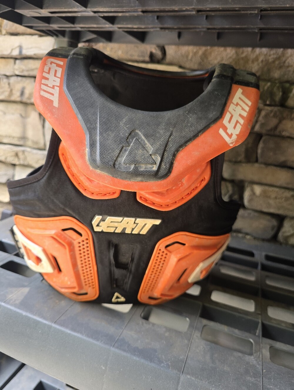 Leatt Youth Chest Protector in Black & Orange